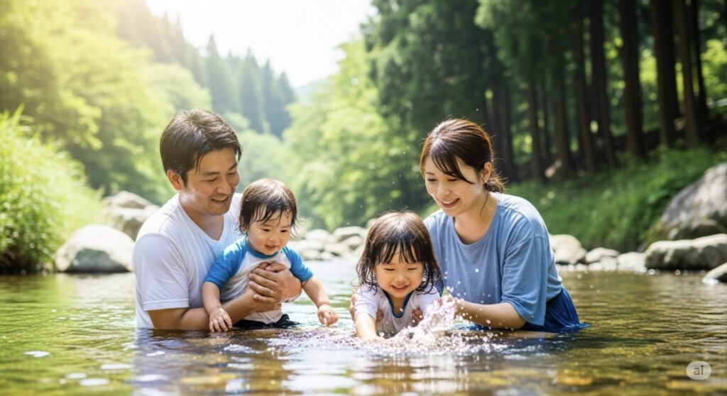 家族で行ける涼しい水遊びスポット