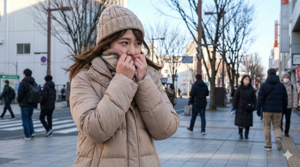 12月の気温や天気は北風対策のアウターが必須